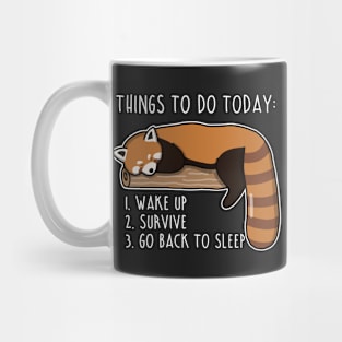 Cute Sleeping Red Panda Mug